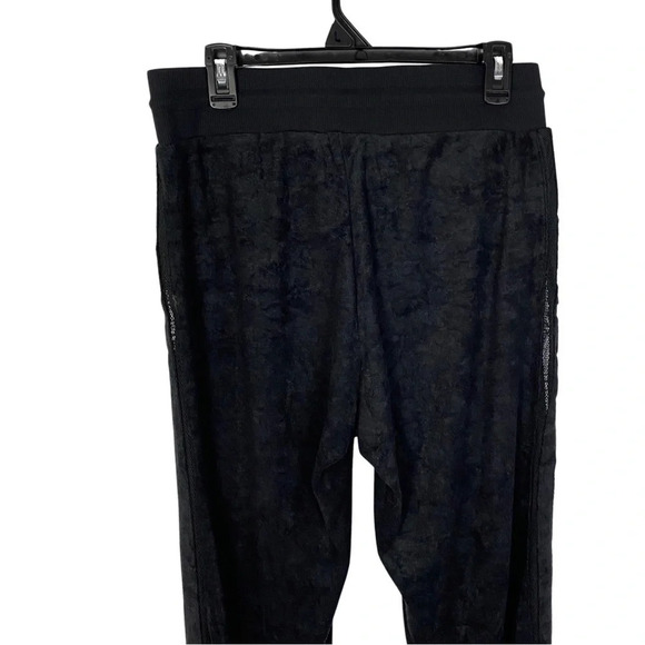 C&C California Terry Velour Joggers Sweatpants Womens Size Medium Black Mesh NEW - Picture 8 of 14
